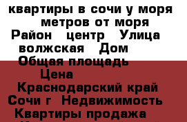 квартиры в сочи у моря (300 метров от моря) › Район ­ центр › Улица ­ волжская › Дом ­ 23 › Общая площадь ­ 29 › Цена ­ 1 300 000 - Краснодарский край, Сочи г. Недвижимость » Квартиры продажа   . Краснодарский край,Сочи г.